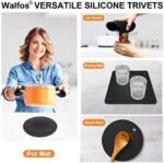 Walfos Silicone Trivet Mats - 4 Heat Resistant Pot... - Image 4