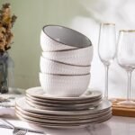 GBHOME Ceramic Dinnerware Sets, Embossed... - Image 4