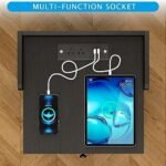 Black Nightstand with Charging Station, ... - Image 7