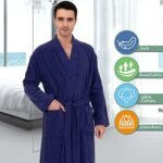 TowelSelections Mens Robe, Cotton Kimono Terry Clo... - Image 6