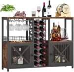 Mini Bars for Home, Wooded Coffee Bar Ca... - Image 9