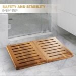 Wood Bath Mat for Shower, 24.2'' Wooden ... - Image 7