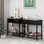 Set of 2 Black End Side Table Living Roo... - Image 7