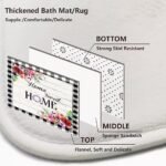 ALEXEX 4 PCS Rose Flower Shower Curtain ... - Image 8