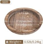 Hanobe Rustic Wooden Serving Tray - Roun... - Image 6