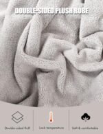 Women Bathrobe Towel,Soft Kimono Spa Lightweight L... - Image 3