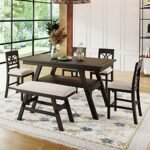 Piece Wood Counter Height Dining Table 6... - Image 2
