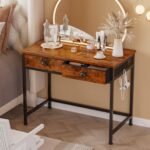 Furologee Computer Desk with 2 Fabric Dr... - Image 10