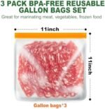 Gallon Freezer Bags, Reusable Ziplock Ba... - Image 3