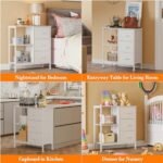 Furnulem 3 Drawer White Dresser for Bedr... - Image 8