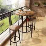 Recaceik 3 Piece Pub Dining Set, Modern ... - Image 3