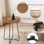 Oakrain Rattan Side Table Nesting Tables... - Image 4