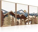 Large Mountain Wall Art Vintage Mountains Office F... - Image 2