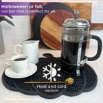 Nomnu Pumpkin Coffee Mat for Countertop - Goth Kit... - Image 5
