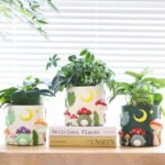 GUGUGO Colorful Frog Garden Plant Pots, ... - Image 3