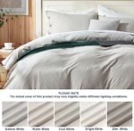 Anluoer Duvet Cover Queen Size,Linen Gre... - Image 8