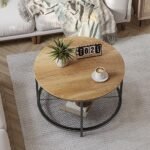 Smuxee 31.5" Round Coffee Table, 2-Tier ... - Image 7
