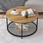 Smuxee 31.5" Round Coffee Table, 2-Tier ... - Image 4