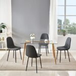 IDS Grey Dining Chair Set of 4, Mid Cent... - Image 4